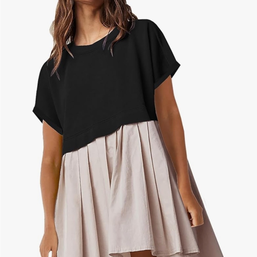 Black and Cream Two-Tone shirt/dress